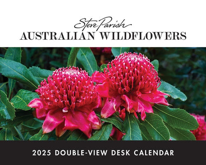 2025 12 Month Australian Wildflowers Double View Desk Calendar