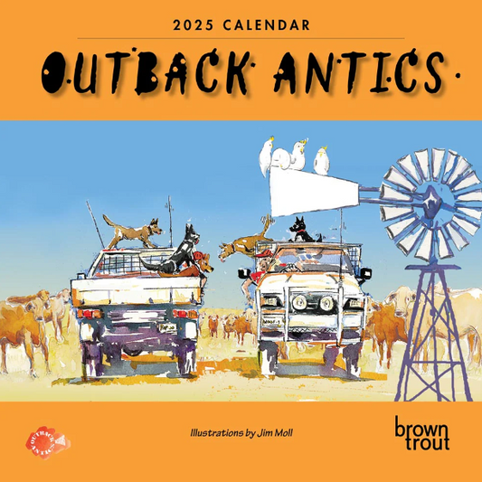 2025 12 Month Outback Antics Wall Calendar