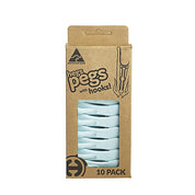 10 Hegs Pegs – Clothes Pegs With Hooks – Pastel Blue