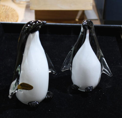 Rikaro Penguin Art Glass Sculpture 