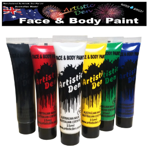 Face Paint Set Primary Colours 6x15ml