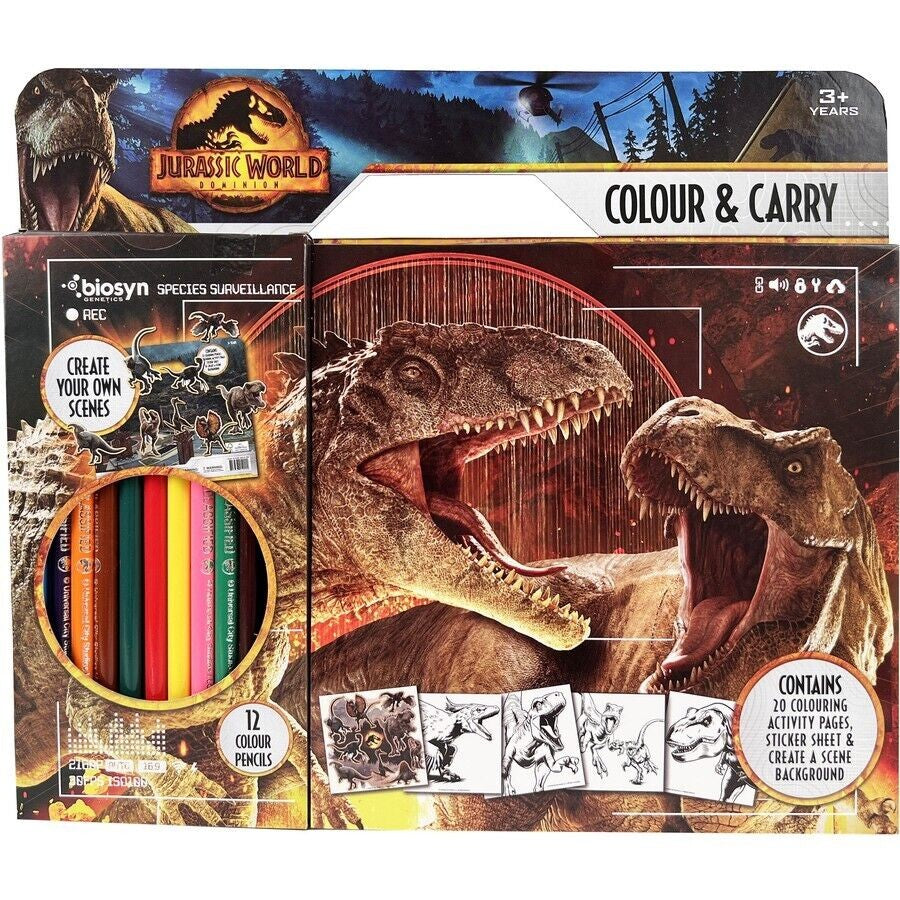 Jurassic World Colour & Carry Set