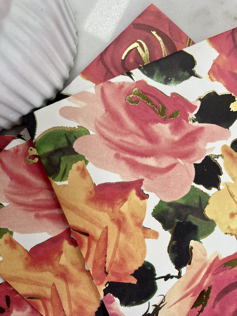 Floral Garden Wrapping Paper Sheet