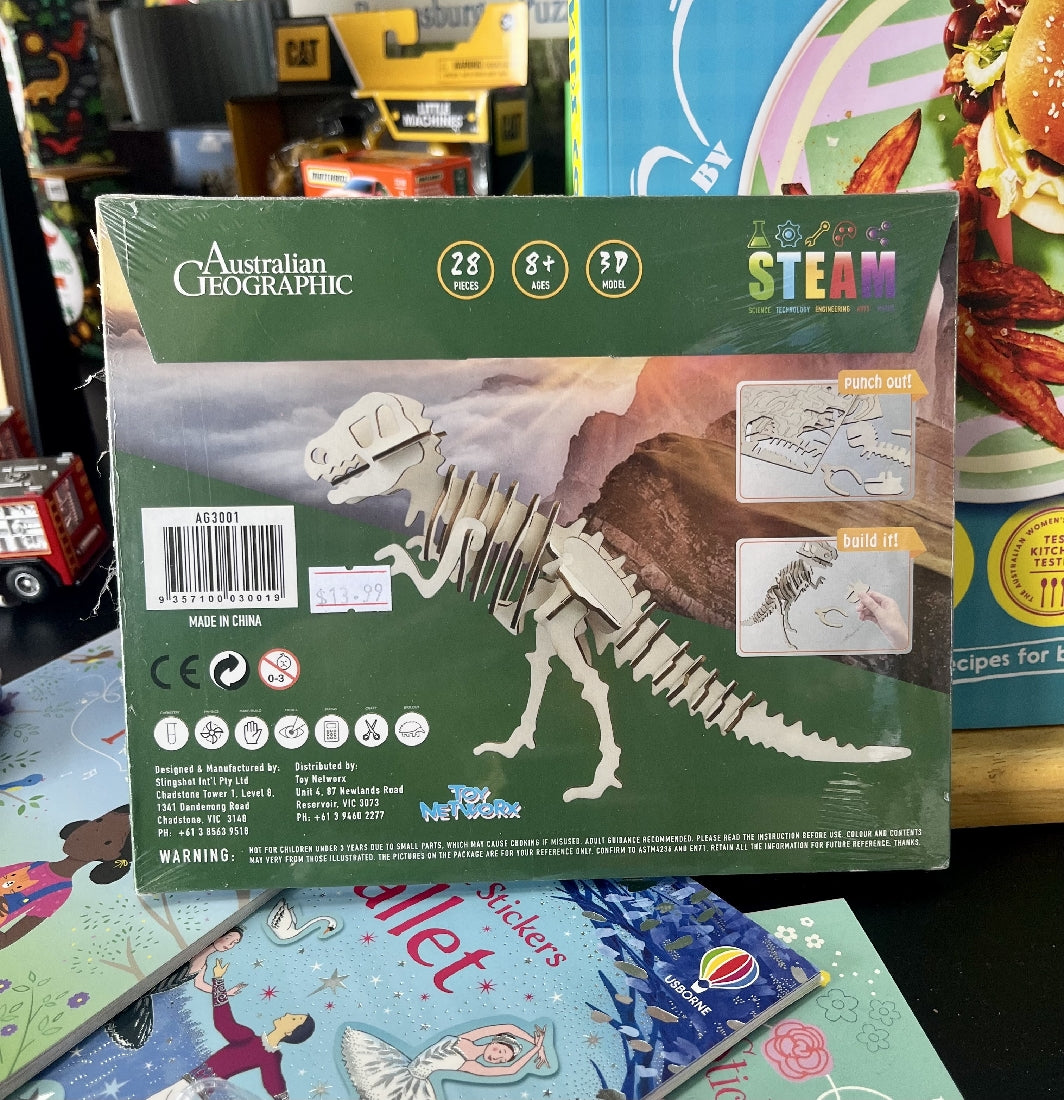Australian Geographic: Tyrannosaurus 3d Wood Kit