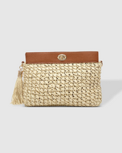 Louenhide Fern Raffia Clutch [clr:tan]