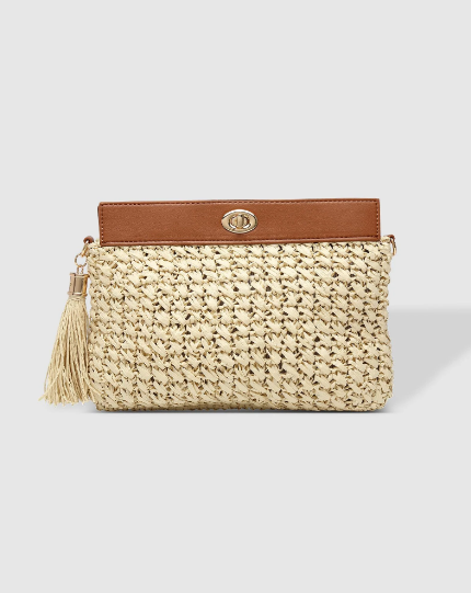 Louenhide Fern Raffia Clutch [clr:tan]