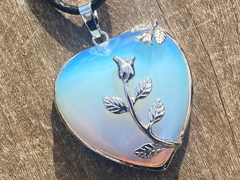 Wildside Gifts Opalite Heart Pendant