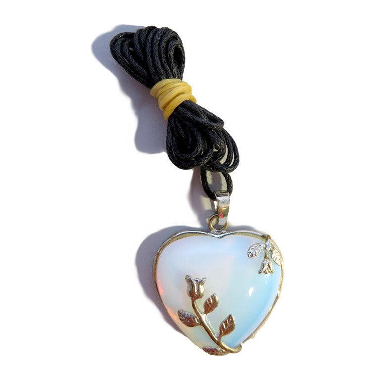 Wildside Gifts Opalite Heart Pendant