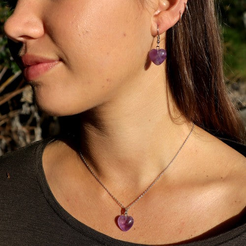 Wildside Gifts Amethyst Heart Pendant