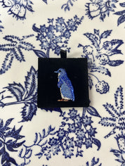 Blue Penguin Brooch