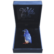 Blue Penguin Brooch