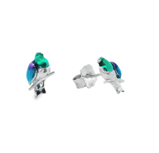 Kereru Sterling Silver Enamel Studs