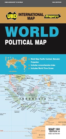 Map Ubd/gre World 160 16th Ed