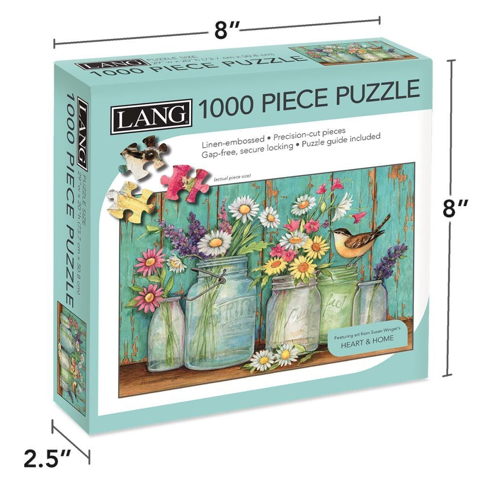 Susan Winget's Mason Flowers Puzzle 1000pc