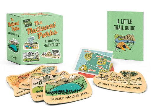 The National Parks' Wooden Magnet Set