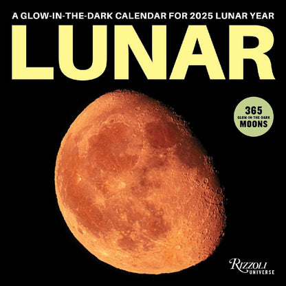 2025 12 Month Glow In The Dark Lunar Wall Calendar