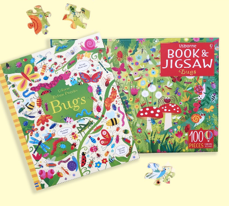 Usborne: Book & Puzzle Set Bugs Illustration 100pc