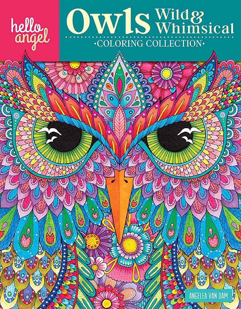 Hello Angel: Owls Wild & Whimsical Colouring Collection