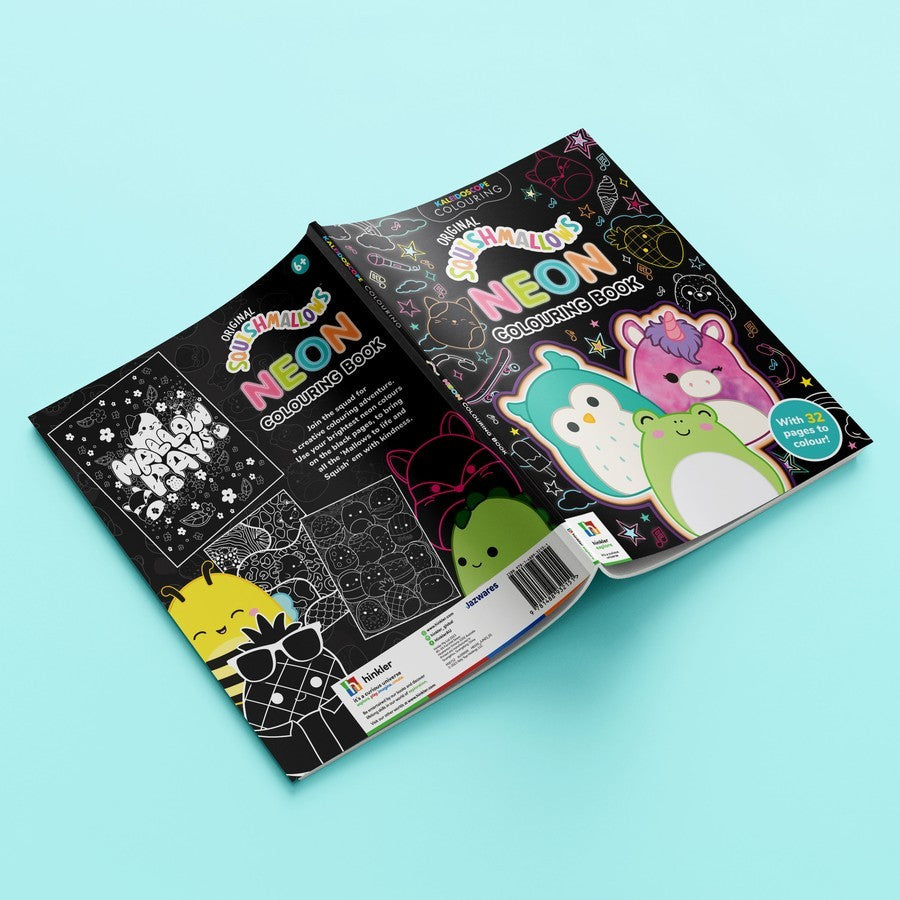 Kaleidoscope Squishmallows Neon Colouring Book