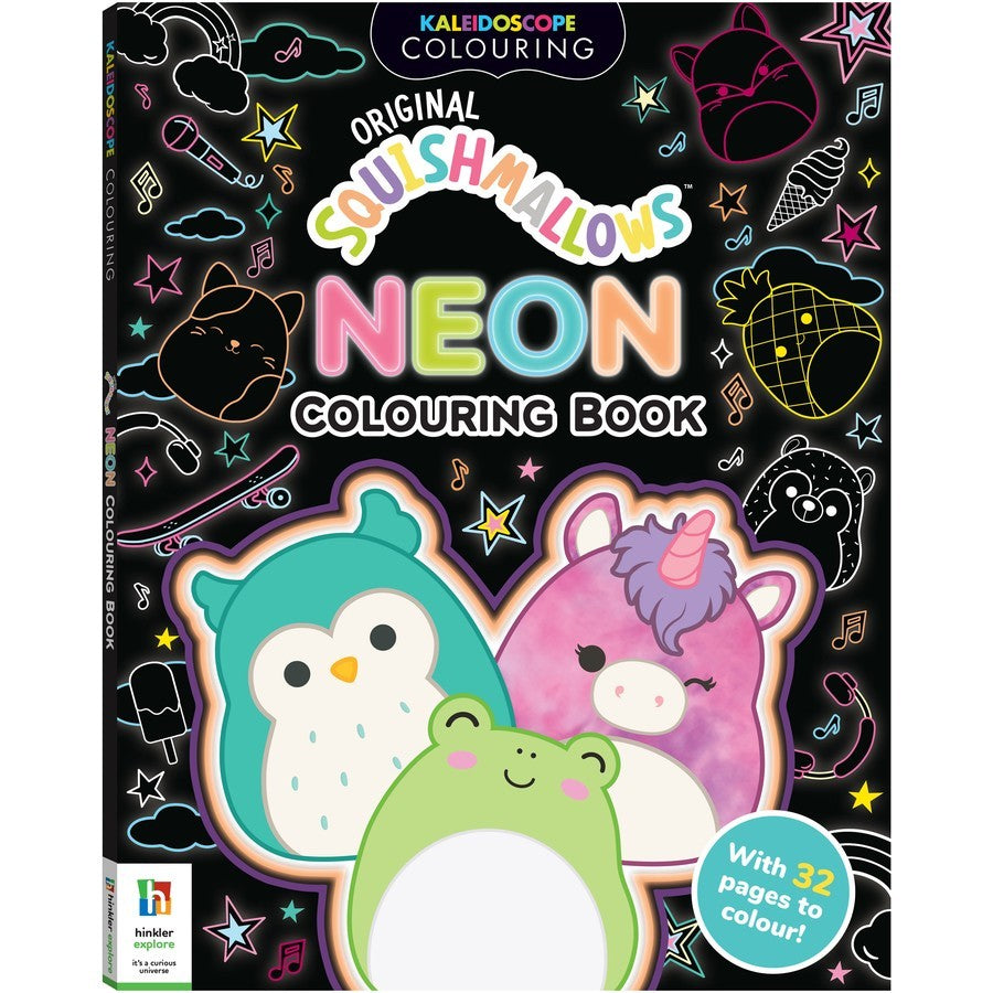 Kaleidoscope Squishmallows Neon Colouring Book