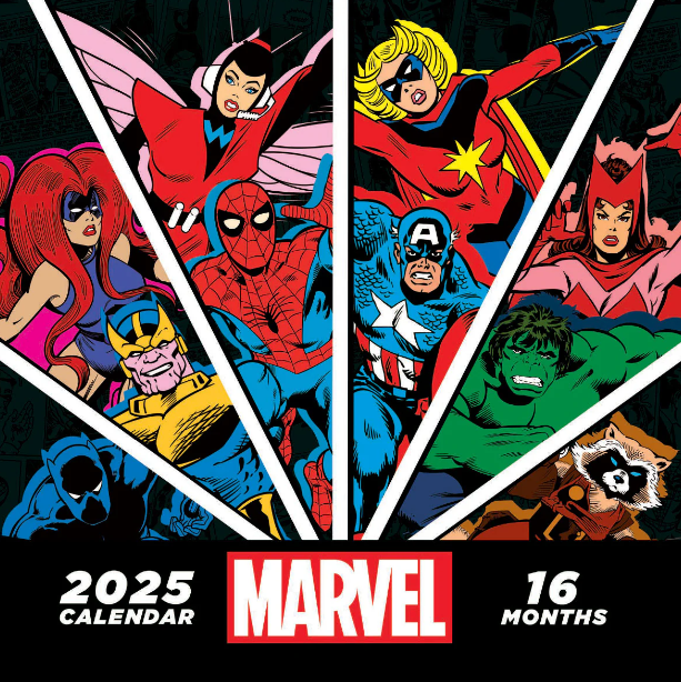 2025 16 Month Marvel Comic Wall Calendar