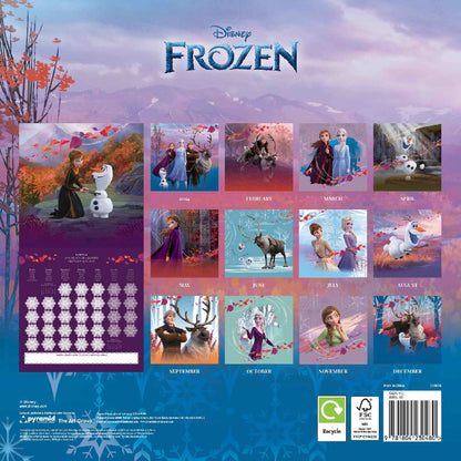 2025 16 Month Disney Frozen Wall Calendar