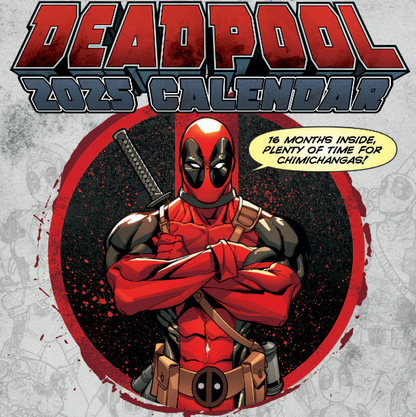 2025 16 Month Deadpool Wall Calendar