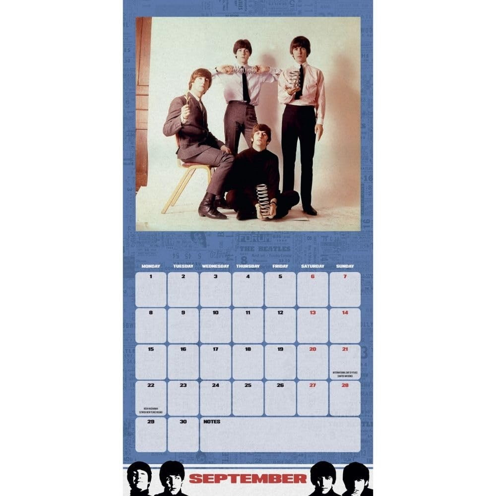 2025 12 Month The Beatles Official Collectors Edition Wall Calendar