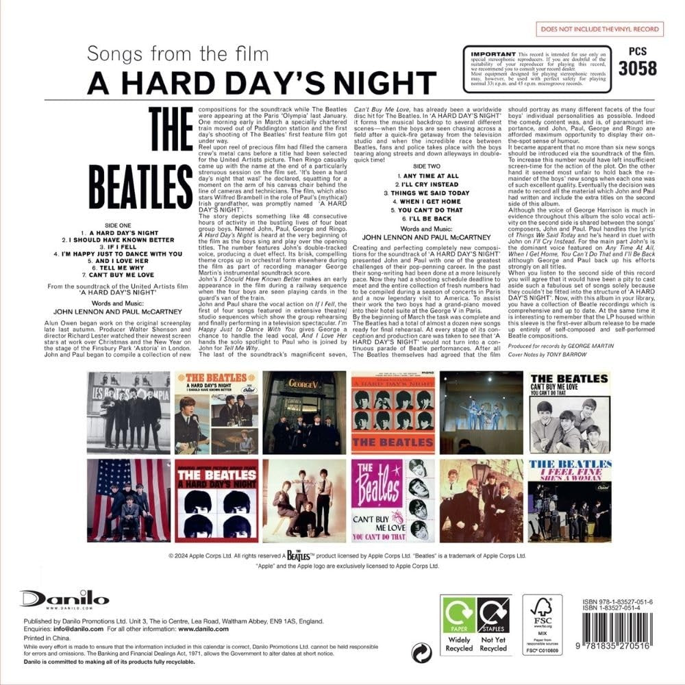 2025 12 Month The Beatles Official Collectors Edition Wall Calendar