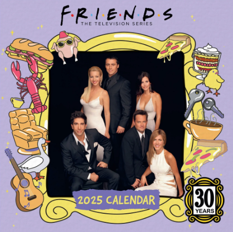 2025 12 Month Official Friends The Television Series Wall Calendar