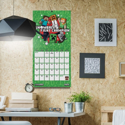 2025 12 Month Official Minecraft Wall Calendar