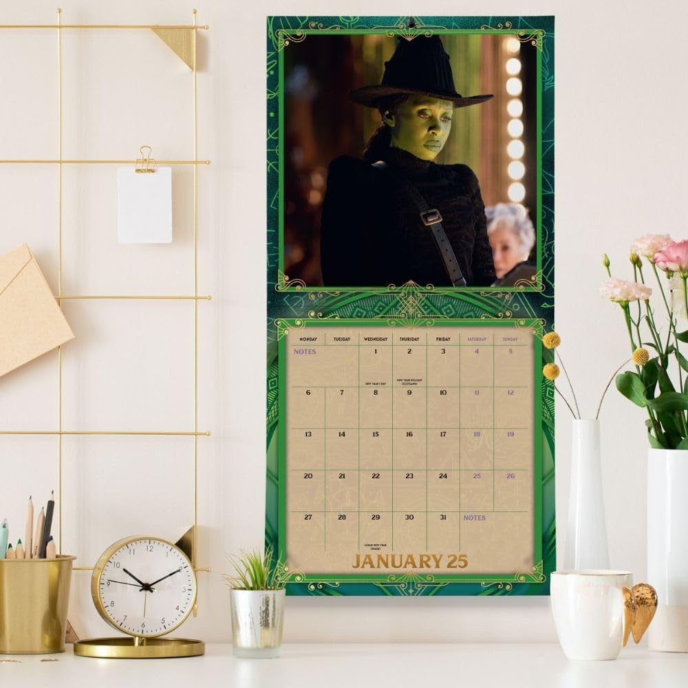 2025 12 Month Wicked Movie Wall Calendar