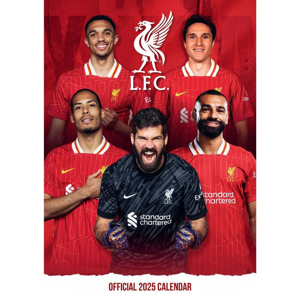 2025 12 Month A3 Official Liverpool Football Club Calendar