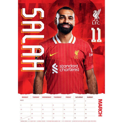 2025 12 Month A3 Official Liverpool Football Club Calendar