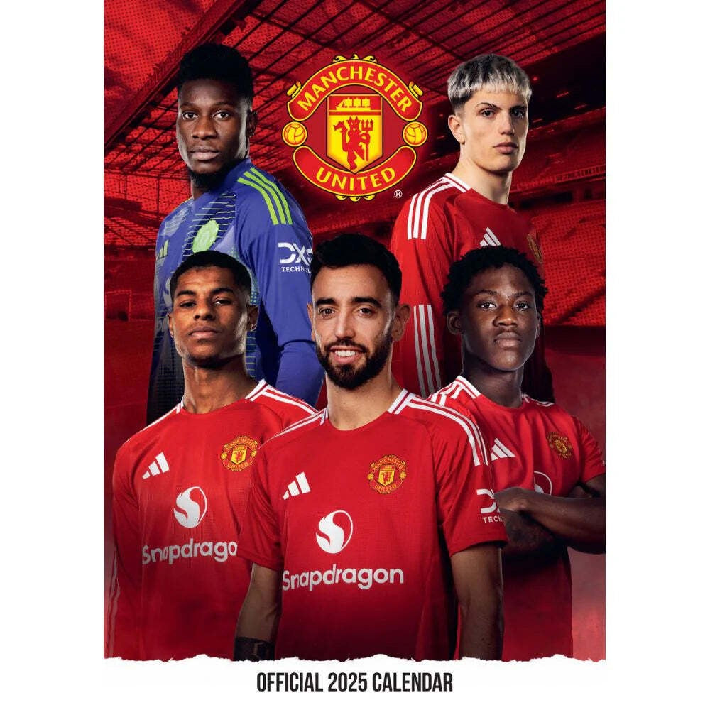 2025 12 Month A3 Official Manchester United Football Club Wall Calendar