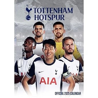 2025 12 Month A3 Official Tottenham Hotspur Football Club Wall Calendar