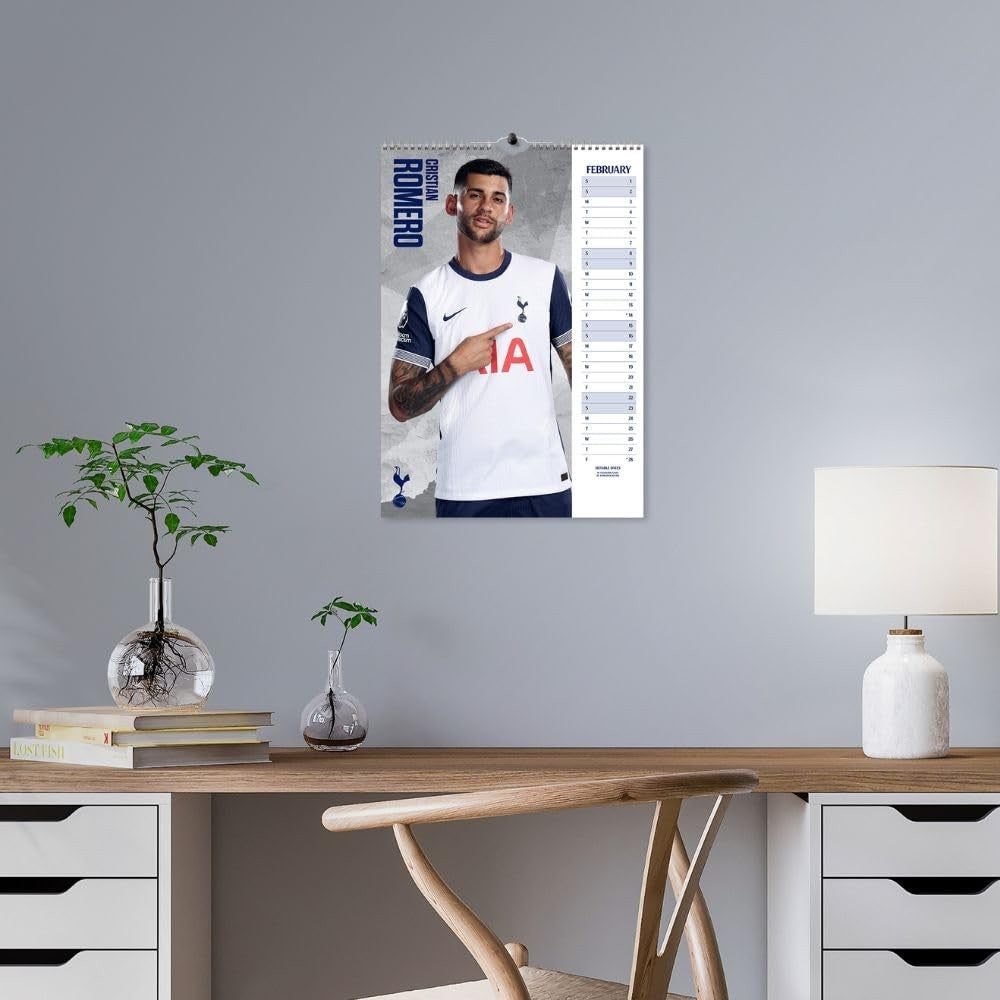 2025 12 Month A3 Official Tottenham Hotspur Football Club Wall Calendar