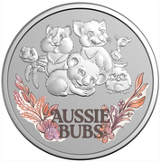 Aussie Bubs 2025 Six Coin Coloured Uncirculated Baby Year Set