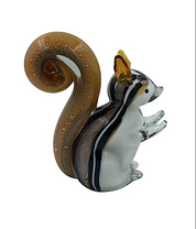 Rikaro Squirrel Amber Glass Figurine