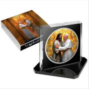 POPE FRANCIS WELCOME HOME 2025 CANADA 1OZ SILVER $5 COLOURED COIN