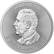 LEO XIV INHERITANCE COMMEMORATIVE COIN 2025 CANADA 1OZ SILVER $5 COLOURED COIN