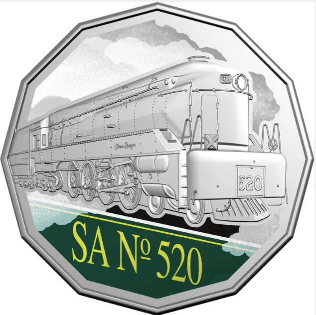 2025 Steam Giants Uncirculated 50 Cent Coloured Set Of 7