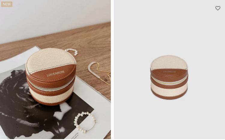 Louenhide Loz Jewellery Box Tan White