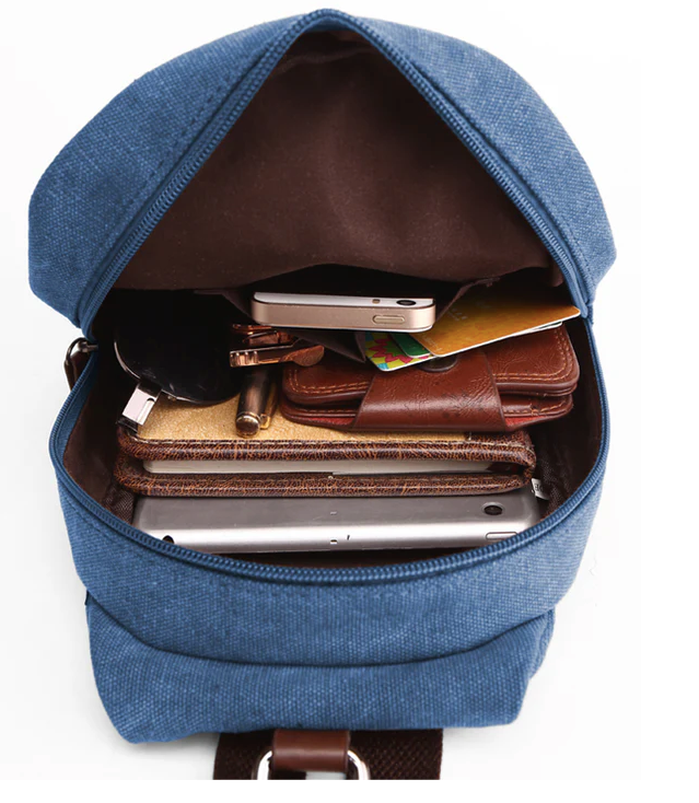 Mens Republic Sling Bag Denim Blue