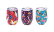 Wine Tumbler Double Walled Stainless Birds Asstd