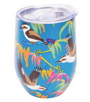 Wine Tumbler Double Walled Stainless Birds Asstd