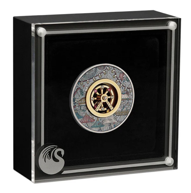 Ferris Wheel 2025 2oz Silver Antiqued Coin