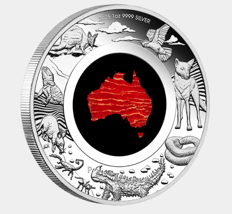 Great Southern Land 2025 1oz Silver Proof Snakeskin Jasper Coin
