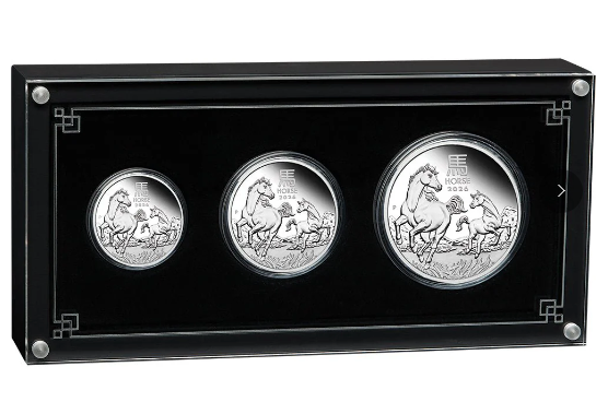 Year Of The Horse 2026 Silver Proof 3 Coin Set