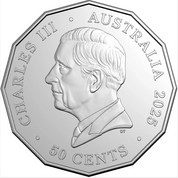 Christmas Festive Florals 2025 Coloured 50c Uncirculated Coin Purple